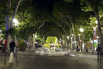 image of a road at night