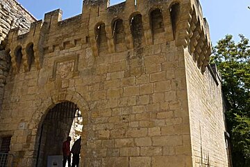 a photo of a stone archway entrance