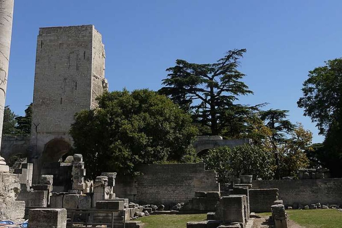 an image of stone remains of a roman theatre