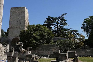 an image of stone remains of a roman theatre