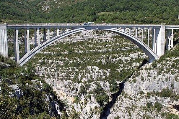 High bridge across gorge