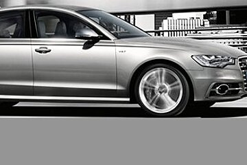 Black and white Audi a6