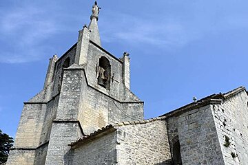 an image of a stone church