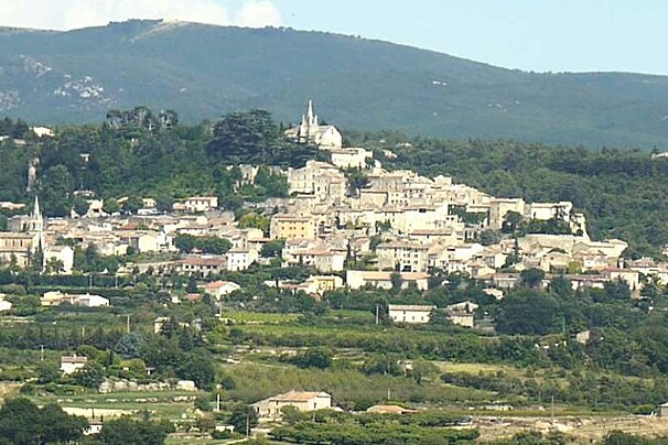 an image of a village and countryside