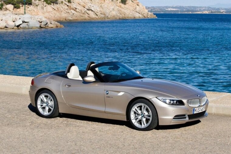 hired car by sea Ibiza