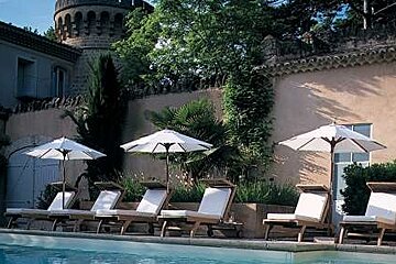 photo of a tower and a swimming pool