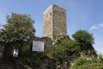 a photo of a castle tower