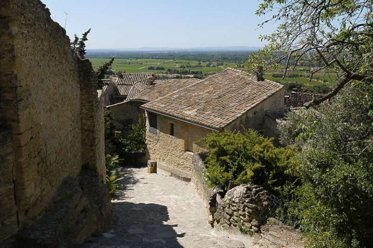an image of a lane in a french village