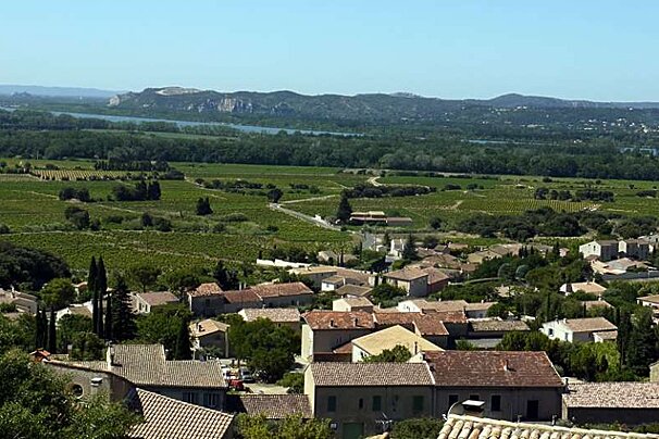 an image of a french village and countryside