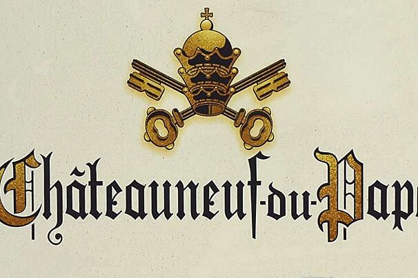 an image of the motif of chateauneuf du pape