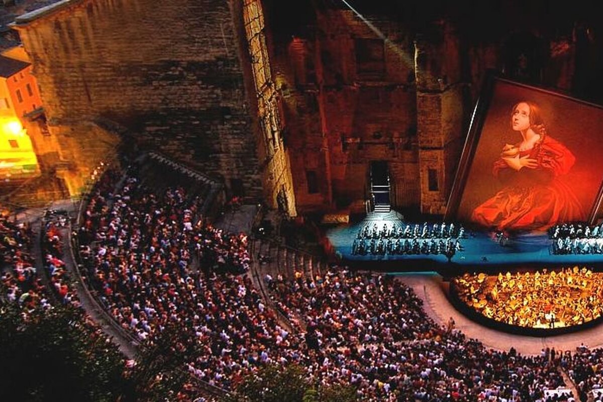 photo of an outdoor opera performance