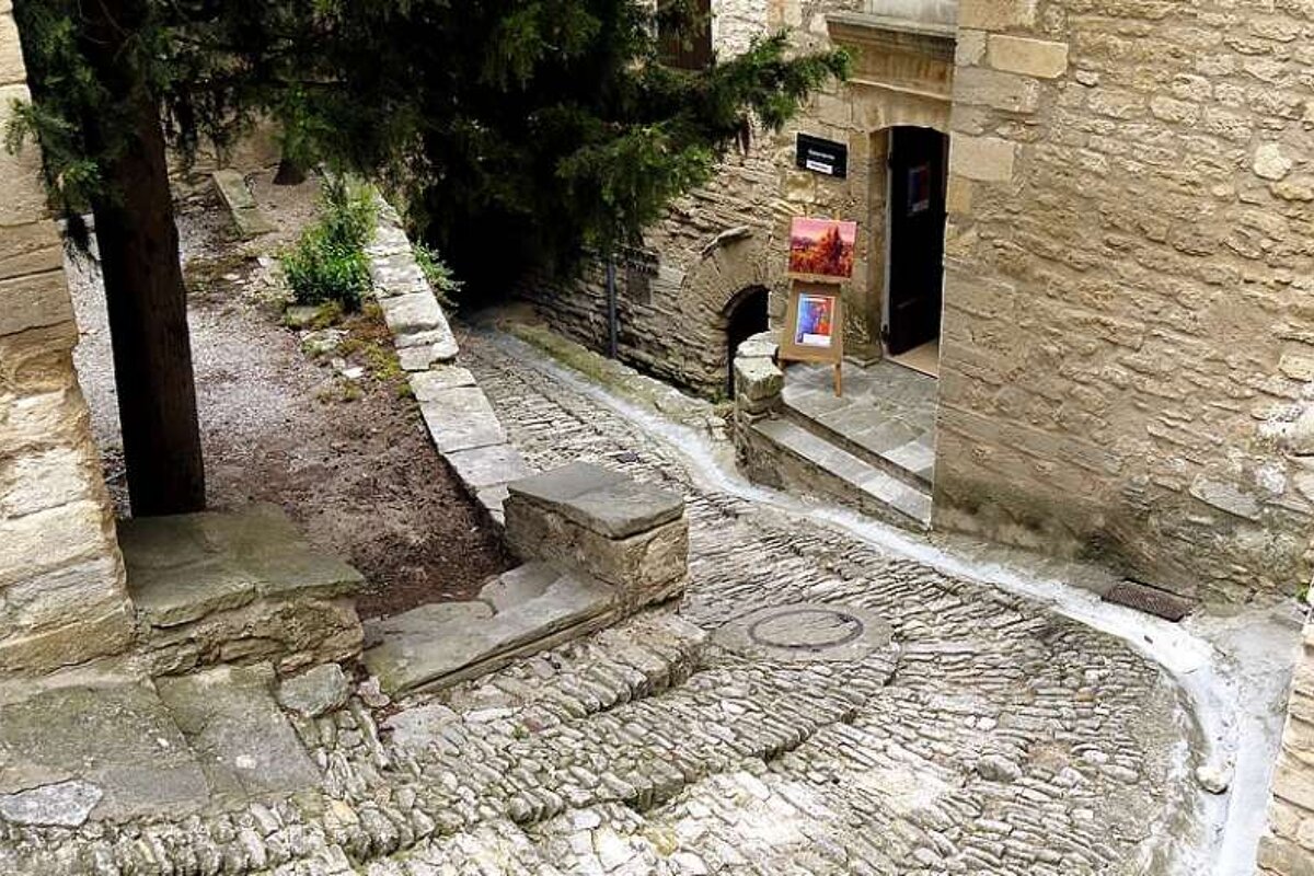 a photo of a cobbled lane