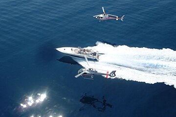 Helicopter at sea near monaco