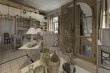 furniture showroom with decorating and useful objects
