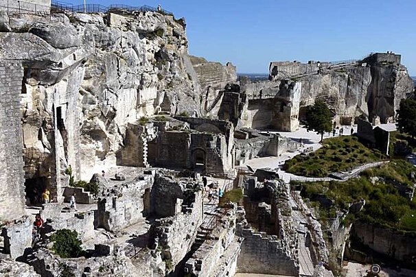 a photo of a ruined castle