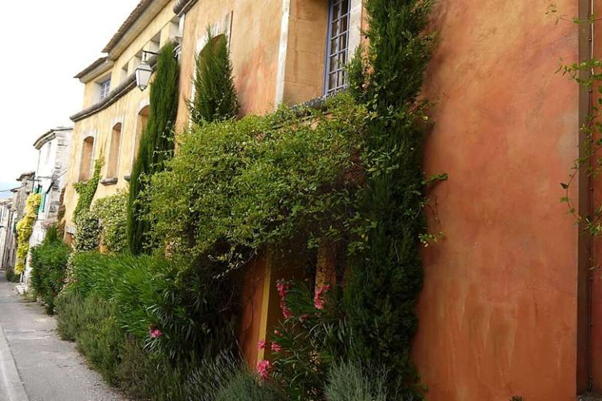 a photo of a village lane