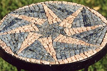 photo of a mosaic stool