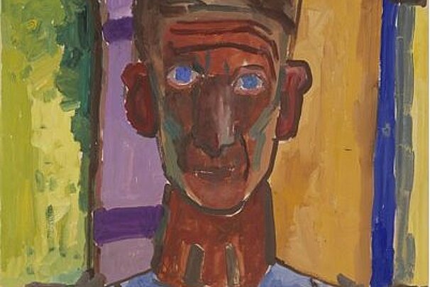 painted portrait of man