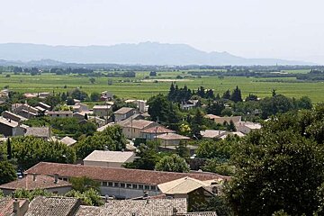 photo of a village and countryside