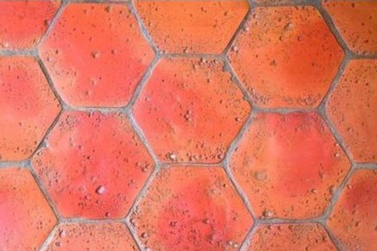 image of ed hexagonal tiles from Provence