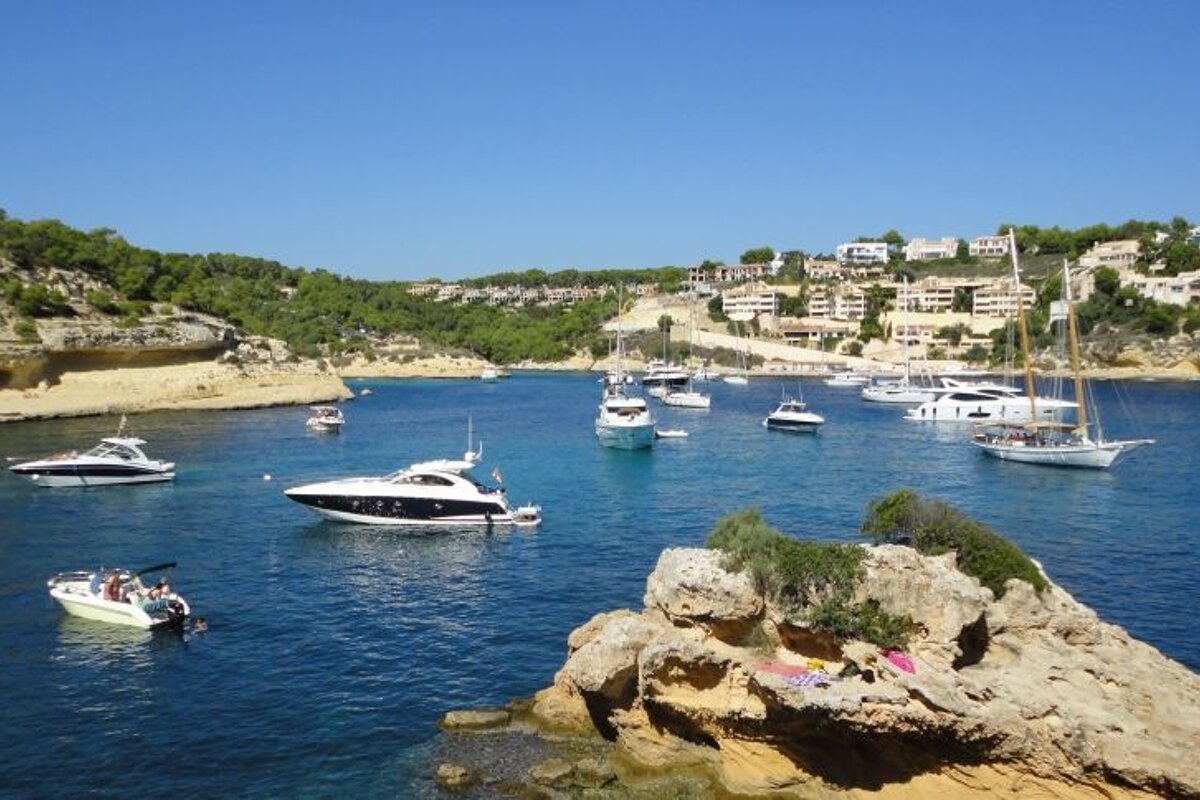 Clear water and boats