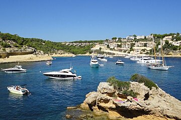 Clear water and boats
