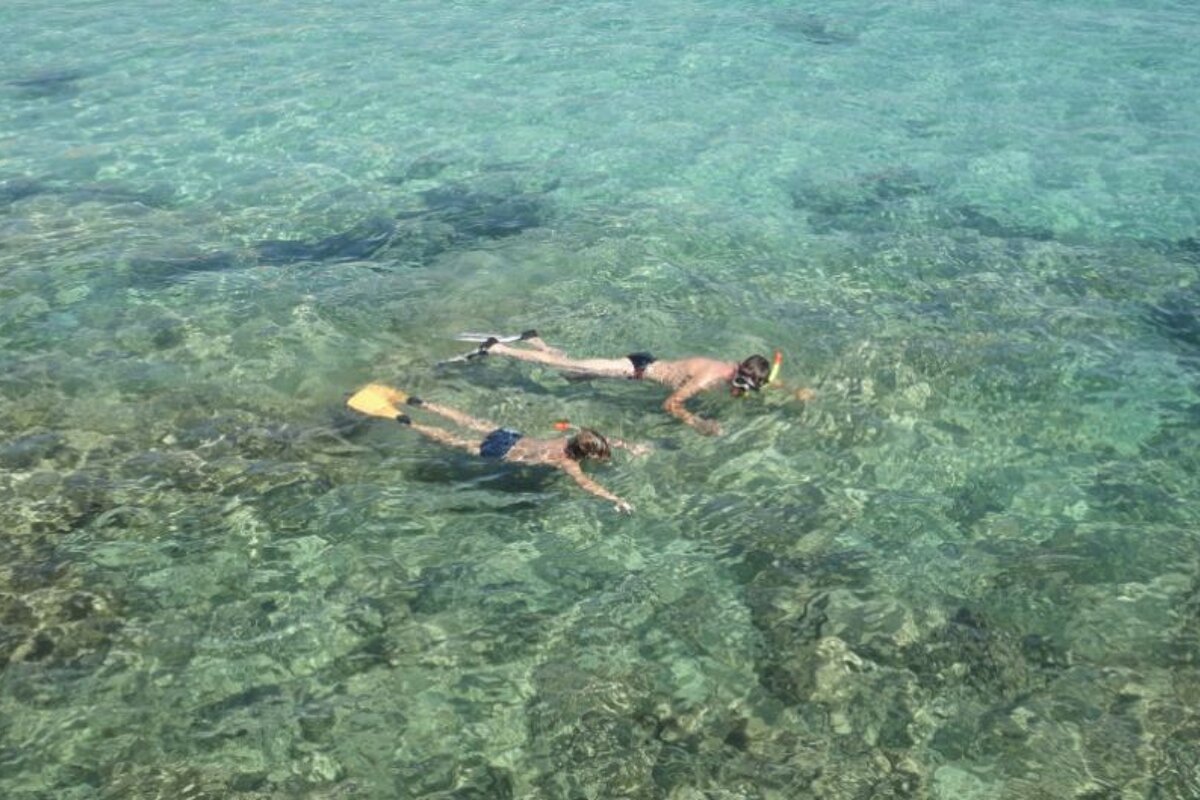 Clear water and snorkellers