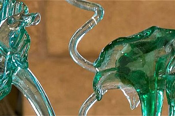 photo of a glass flower