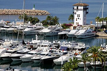 boats & yachts in the harbour at Puerto Portals Marina