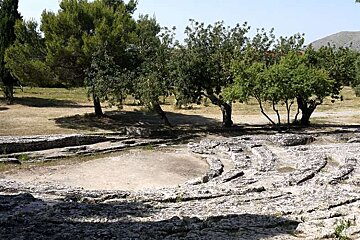 photo of an ancient outdoor theatre