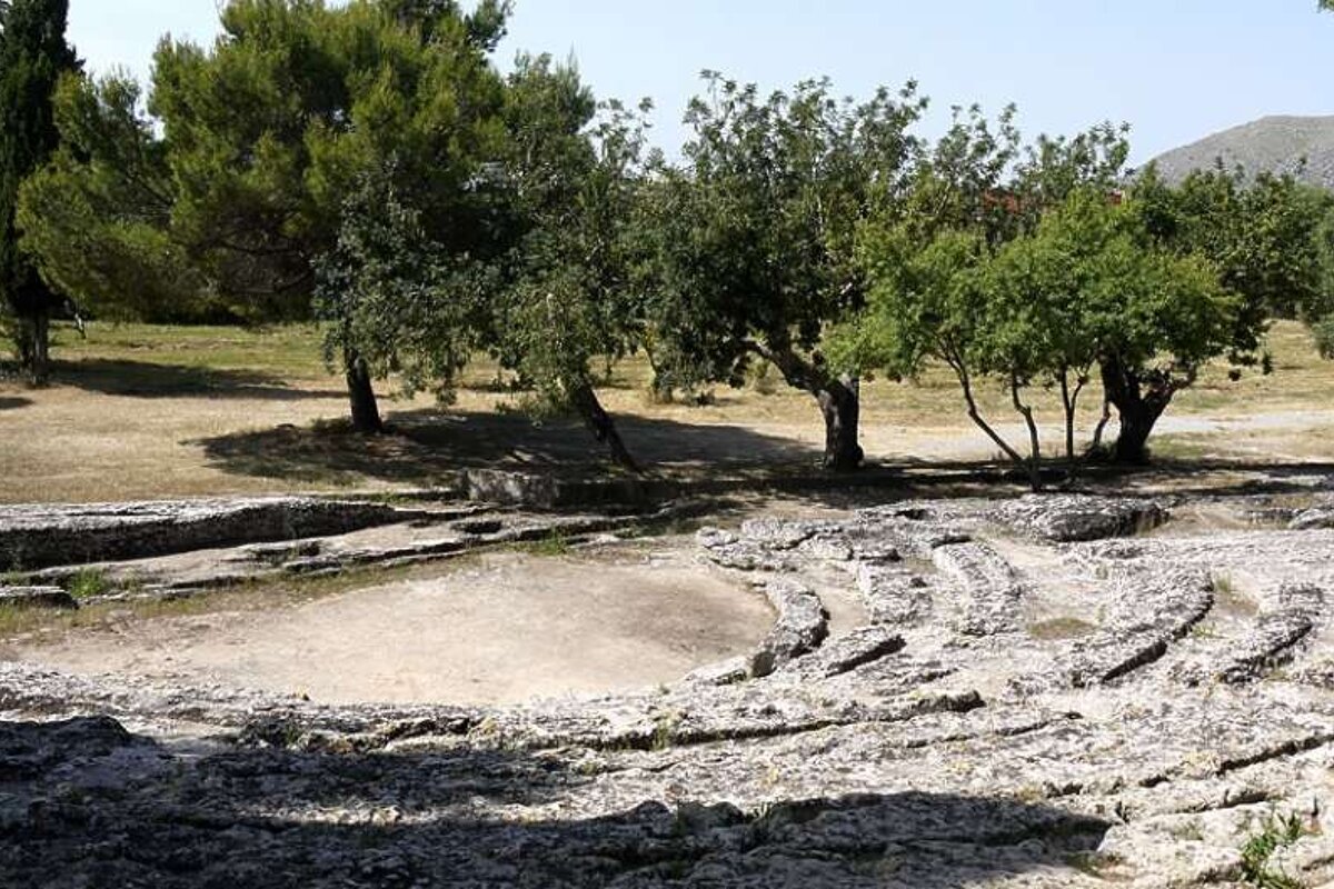 photo of an ancient outdoor theatre