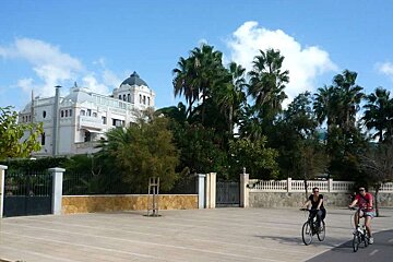 a photo of two cyclists in cuitat jardin majorca