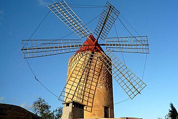 a photo of a windmill in majorca