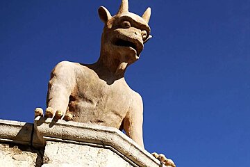 a photo of a devil sculpture in majorca
