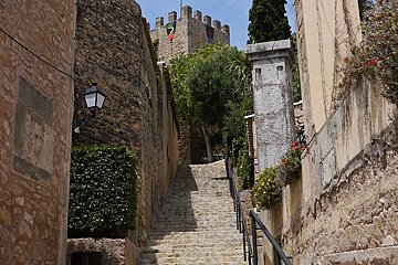 a photo of steps leading to capdepera castle mallorca majorca