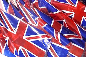 a photo of union jack flags