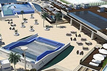 Computer graphic of Wave House Hotel