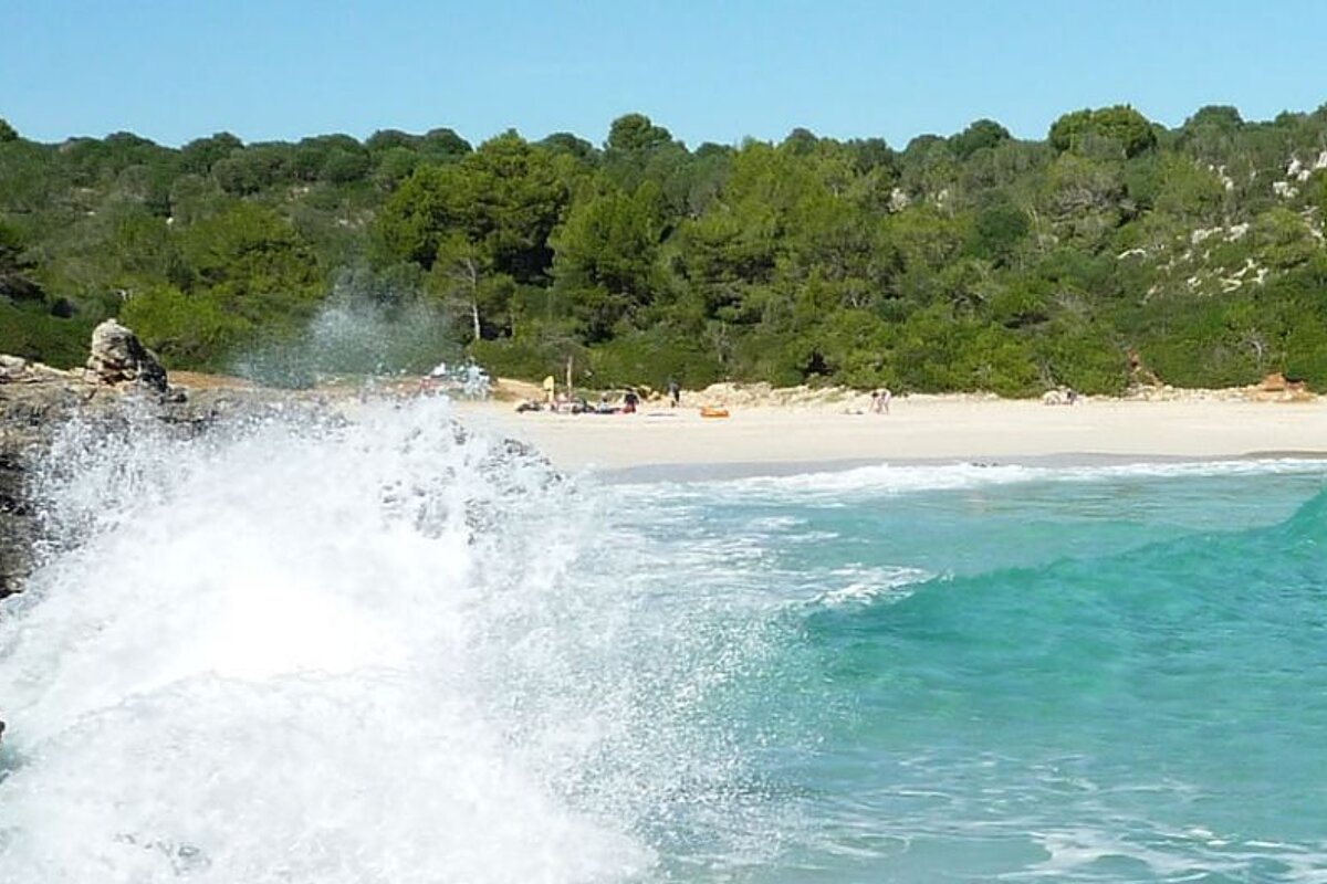 photo of waves and a beach