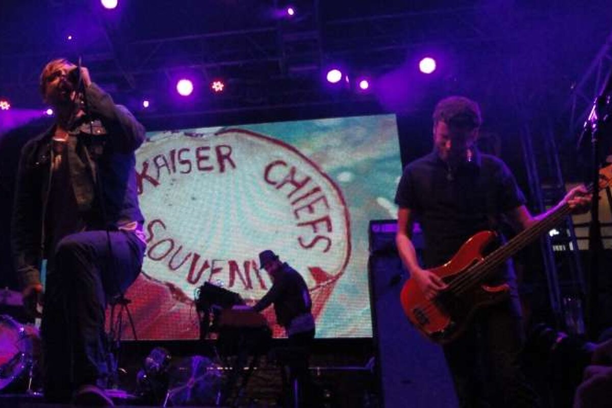 Kaiser Chiefs playing on stage