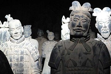 The terracotta army in pits