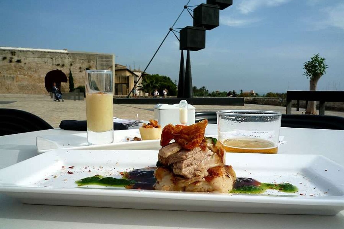 a photo of tapas at es baluard museum majorca