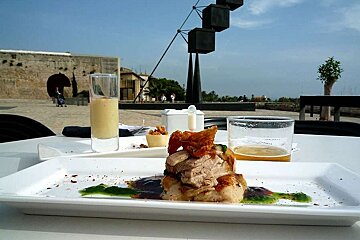 a photo of tapas at es baluard museum majorca