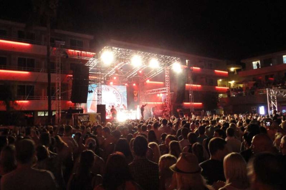 Crowd in front of stage at mallorca rocks