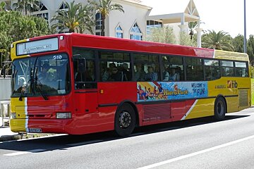 a photo of a local bus in mallorca majorca