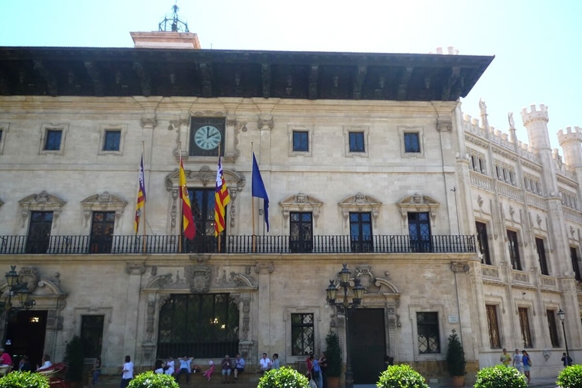 a photo of plama town hall mallorca majorca