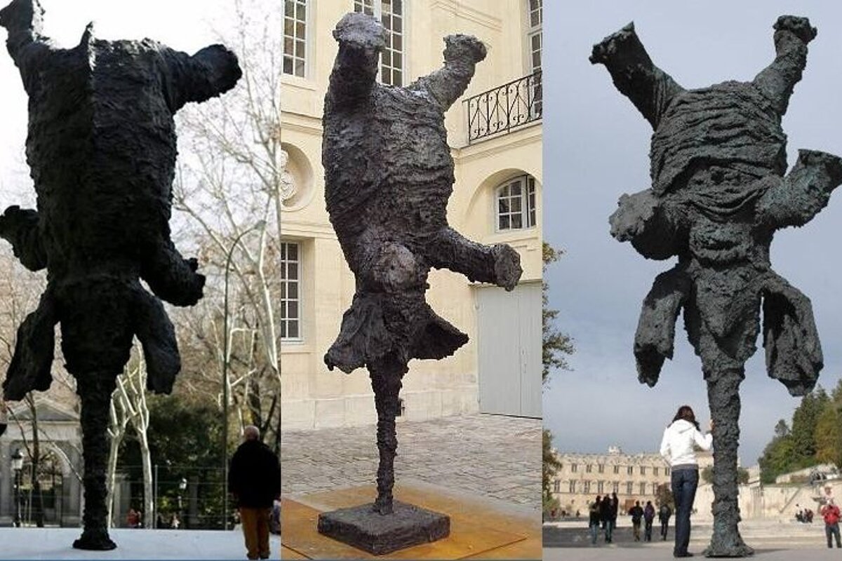 upside down elephant sculpture
