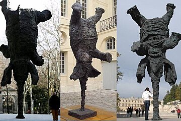 upside down elephant sculpture