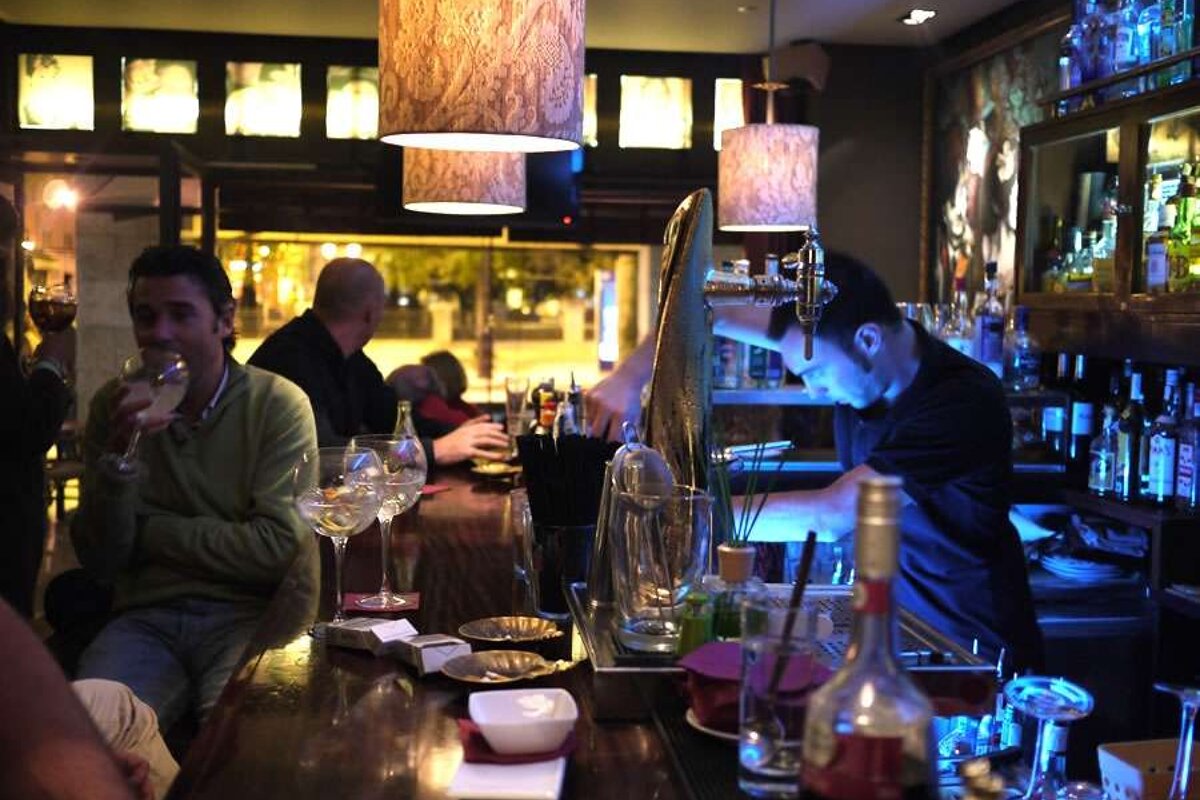 a photo of ginbo cocktail bar interior