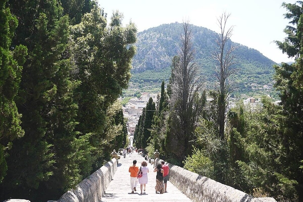 a photo of the steps in pollenca mallorca majorca