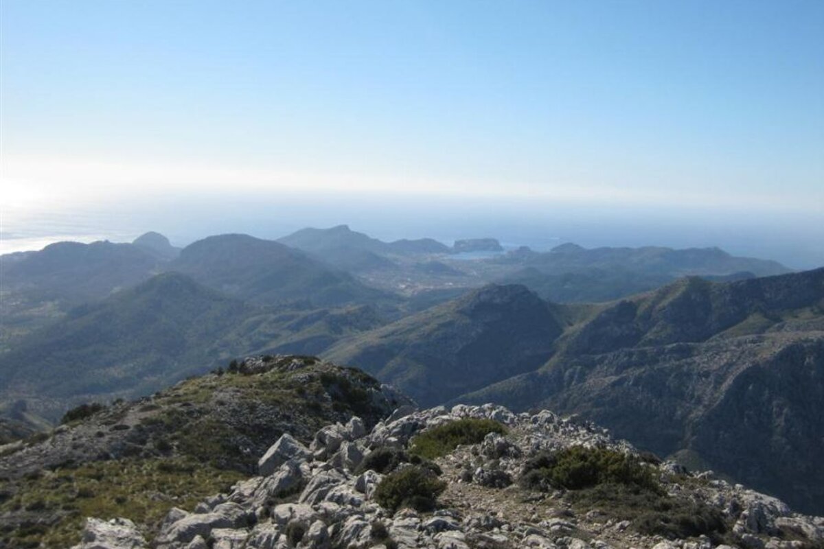 a photo of the view from mountains in majorca